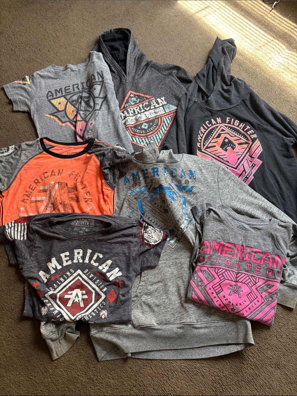 American fighter 3 hoodies 4 tees womens medium